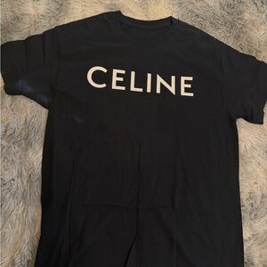 Celine Black Short Sleeve Tee Size Medium